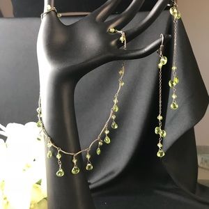 Peridot dangling necklace.
